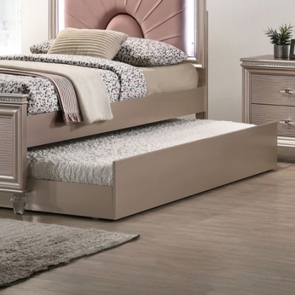 Furniture Of America Allie Contemporary Solid Wood, Others Rose Gold Trundle | CM7901RG-TR