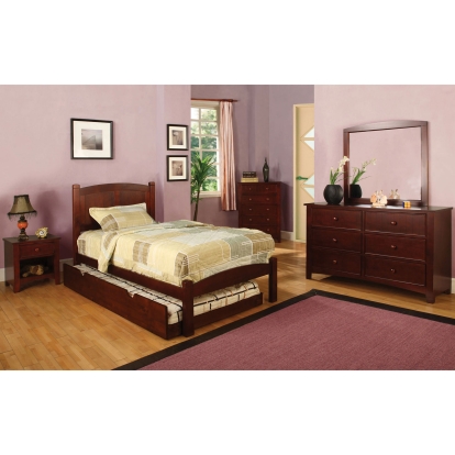 Cara Cherry 4 Piece Full Bedroom Set Model CM7903CH-F-4PC by Furniture of America
