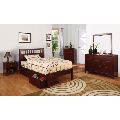 Carus Cherry 4 Piece Full Bedroom Set Model CM7904CH-F-4PC by Furniture of America