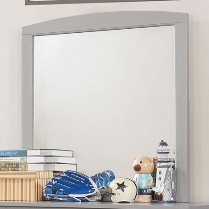 Furniture of America Caren Transitional Mirror Solid with Wood Veneer Gray Mirror Model CM7905GY-M