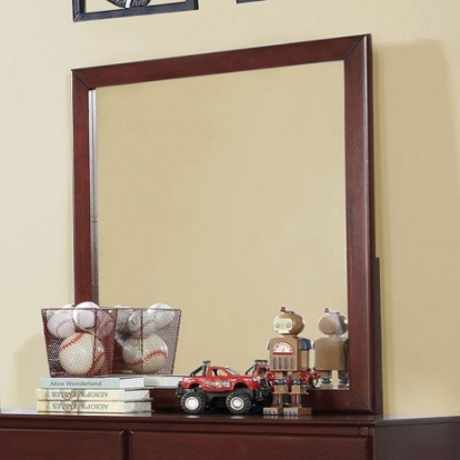 Furniture of America Prismo Transitional Solid with Wood Cherry Mirror Model CM7941CH-M