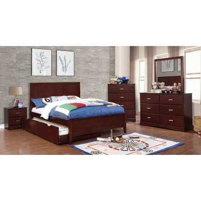 Prismo Cherry 4 Piece Full Bedroom Set Model CM7941CH-F-4PC by Furniture of America