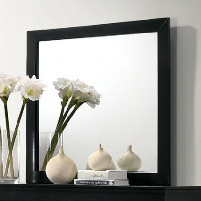Furniture of America Louis Philippe Transitional Solid with Wood Veneer Black Mirror Model FM7866BK-M