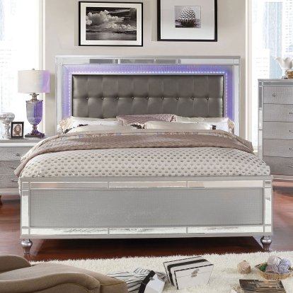 Brachium Silver King Bed Model CM7977SV-EK-BED by Furniture of America