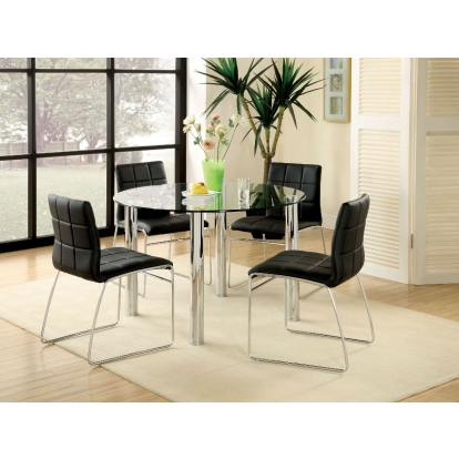 Kona Chrome Round Dining Table Model CM8320T-TABLE by Furniture of America