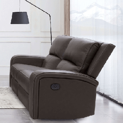 Furniture of America Vasilios Transitional Breathable Leatherette Solid with Wood Gray Power Loveseat Model CM9914GY-LV-PM