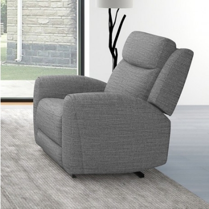 Furniture of America Antonius Contemporary Fabric Foam Metal with Wood Gray Manual Recliner Model CM9985GY-CH-M