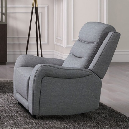 Furniture of America Matthias Transitional Fabric Gray Manual Recliner Model CM9987GY-CH-M