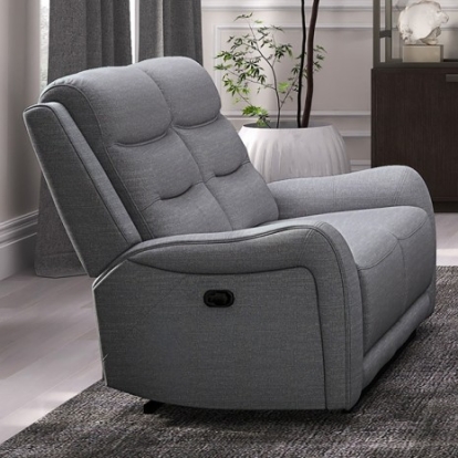 Furniture Of America Matthias Transitional Fabric Gray Manual Loveseat | CM9987GY-LV-M