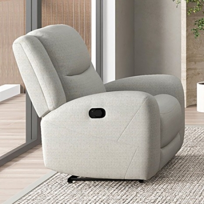 Furniture of America Giraldus Transitional Fabric Beige Manual Recliner Model CM9988BG-CH-M