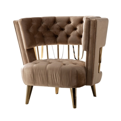 VIG Furniture Beige Lounge Chair SKU VGYUHD-1927-CH - Product ID 77759