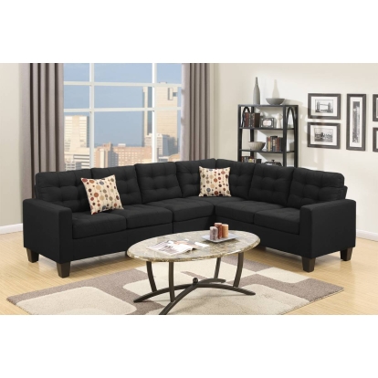 Poundex 4 -Piece Upholstered Modular Sectional Model F6937