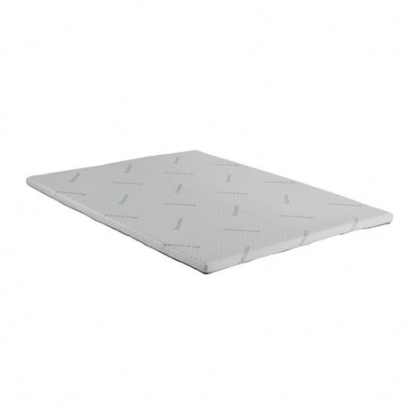 Furniture of America Nadine Topper Fabric Foam White Nu-Tex Foam Topper Mattress Model DM-650-EK-BED