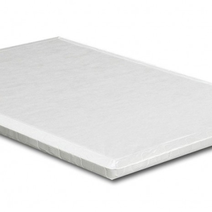 Furniture of America Lupine Foundation Knit Fabric Multi-Needle Quilt with Wood Veneer White Bunkie Board Model DM-BUNKIE-EK-BED Size