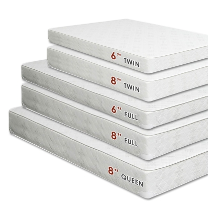 Daisy White 8" Bunkie Board Combo Mattress Model DM-Combo-F-8 by Furniture of America