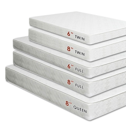 Daisy White 6" Bunkie Board Combo Mattress - Twin XL Model DM-Combo-T-XL-6 by Furniture of America