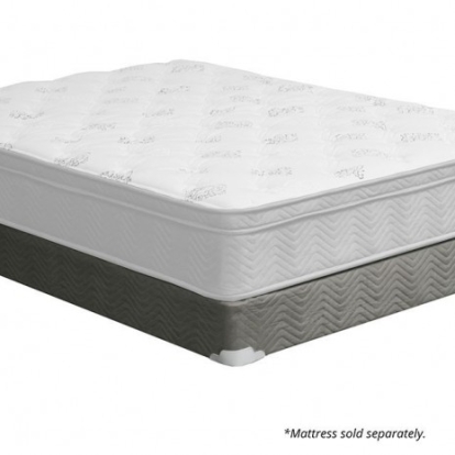Furniture of America Aleksa Foundation Costa Stretch Fabric Multi-Needle Quilt Gray Foundation Model DM335-F-EK-BED Foundation