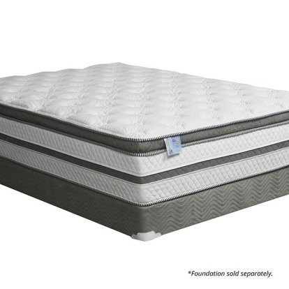 Furniture of America Siddalee Euro Pillow Top 5-Layer Quilting High-Density Polyurethane Foam Organic Cotton Fabric White-Gray 16� Euro Pillow Top 2.5� Gel Infused Memory Foam Model DM339-EK-BED