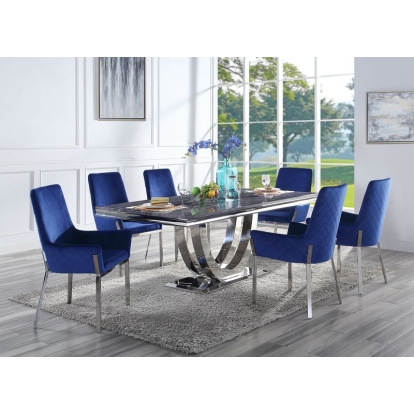 ACME Cambrie Dining Table With Engineering Stone Top Model DN00221