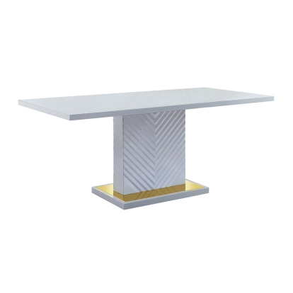 ACME Gaines Dining Table With Pedestal Base Model DN01261