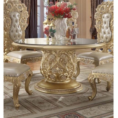 ACME Cabriole Round Dining Table Model DN01481