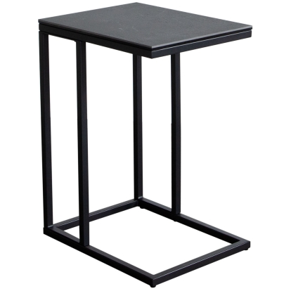 Diamond Sofa EDGESTBL Edge C End Side Table Black Ceramic Black Metal