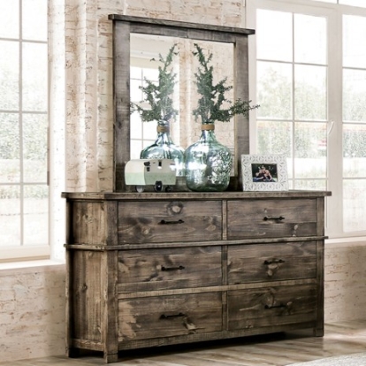 Furniture of America with Woodburn Rustic Fsc Certified Solid with Wood Brazilian Pine Ash Brown Dresser Model EM7071BR-D