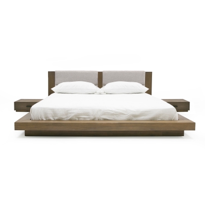 VIG Furniture Walnut Bed SKU VGWDHL-W01-01-BED-2NS-LTWLT - Product ID 78217|78218