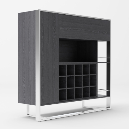 VIG Furniture Grey Wine Cabinet SKU VGBBBN-2W-CAB - Product ID 77973