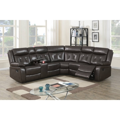 Poundex Manual Reclining Sectional Model F8740