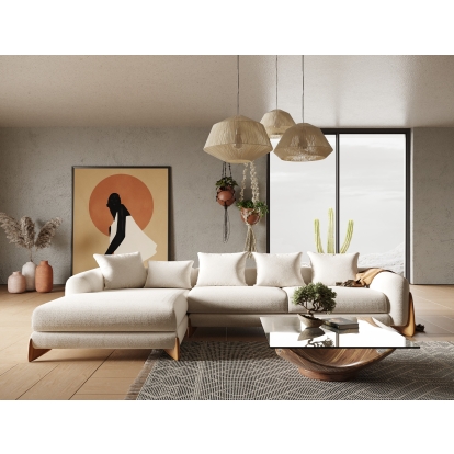 VIG Furniture Cream Sectional Sofa SKU VGCS-21073-S-CW-LAF - Product ID 80446