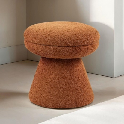 Furniture Of America Cynthia Contemporary Engineered Wood, Fabric Saddle Brown Stool | FM-AC8002LB