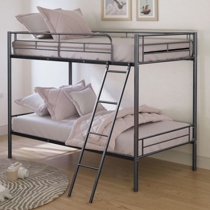 Furniture of America Hector Contemporary Metal Black Twin-Twin Metal Bunkbed Model FM-BK903BK-TT