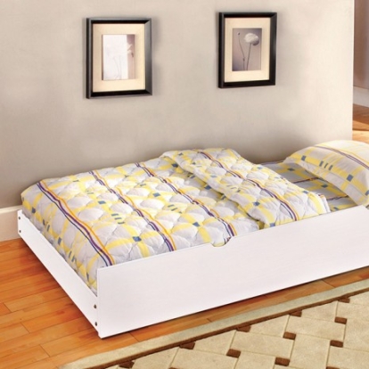 Furniture of America Omnus Transitional Solid with Wood White Trundle Model FM-TR452-WH