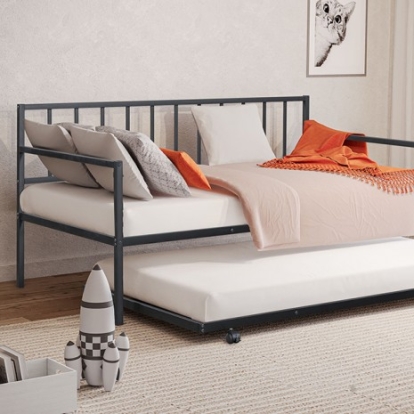 Furniture Of America Harmon Contemporary Metal Black Metal Daybed | FM1001BK
