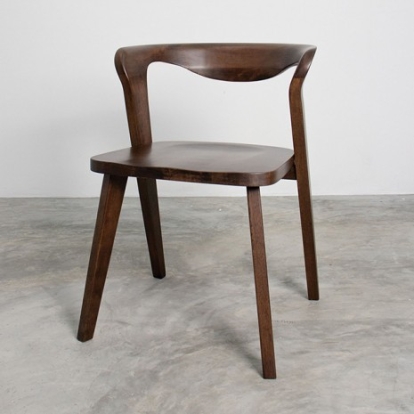 Furniture Of America Romont Mid-Century Modern Fabric, Full Solid Rubberwood Rich Walnut Side Chair (2/Ctn) | FM30003WN-SC-2PK