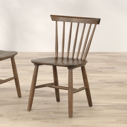 Furniture of America Beale Mid-Century Modern Engineered with Wood Oak Veneer Rubberwood Walnut Dining Chair (2-Ctn) Model FM3100WN-SC-2PK