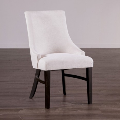 Furniture of America Gosport Transitional Fabric with Wood Veneer Black-Beige Arm Chair (2-Ctn) Model FM3200BK-AC-2PK