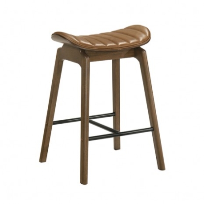 Furniture Of America Klamath Mid-Century Modern Engineered Wood, Solid Rubberwood, Walnut Veneer Walnut Counter Ht. Chair (2/Ctn) | FM3215WN-PC-2PK