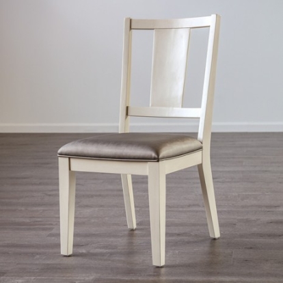 Furniture Of America Hinwitz Transitional Fabric, Oak Veneer, Solid Pine Wood, Solid Poplar, Others White Oak Chair | FM3399WH-SC-2PK