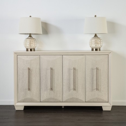 Furniture Of America Hinwitz Transitional Oak Veneer, Solid Pine Wood, Solid Poplar, Others White Oak Server | FM3399WH-SV