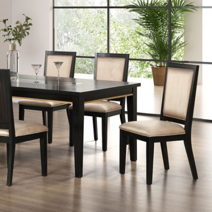 Furniture of America Kenyada Contemporary Engineered with Wood Poplar Shabili Veneer Espresso Dining Table Model FM3401ES-T