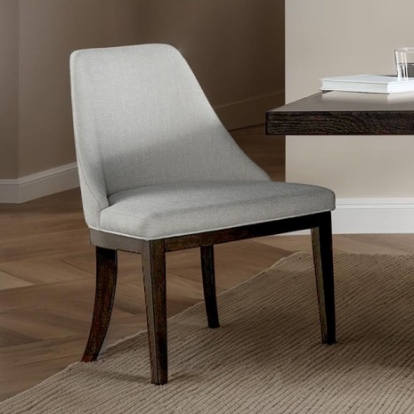 Furniture Of America Morden Transitional Engineered Wood, Fabric, Oak Veneer, Solid Poplar Dark Walnut Upholstered Side Chair (2/Ctn) | FM3420WH-SC-2PK