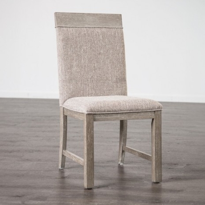 Furniture of America Gristalt Transitional Fabric Oak Veneer Solid Rubberwood Gray-Stone Gray Chair Model FM3597GY-SC-2PK