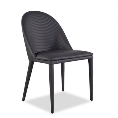 Furniture Of America Lenvik Contemporary Ceramic, Fabric, Foam, Metal Black/White Side Chair (2/Ctn) | FM3700BK-SC-2PK