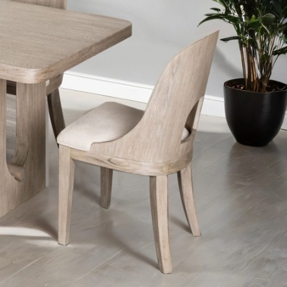 Furniture of America Sterling West Modern Engineered with Wood Solid Rubberwood White Oak Veneer White Oak Side Chair Model FM39004AK-SC-2PK
