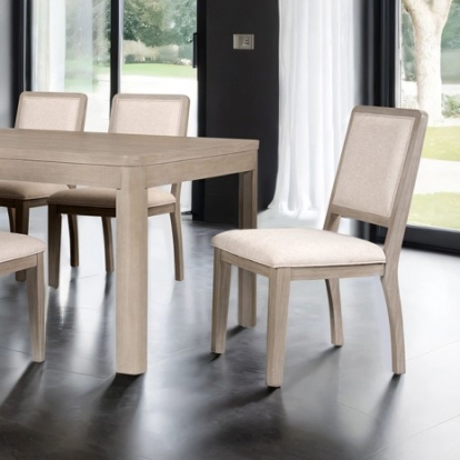 Furniture of America Belize Modern Engineered with Wood Oak Veneer Solid Rubberwood Gray Rect. Dining Table Model FM39016AK-T