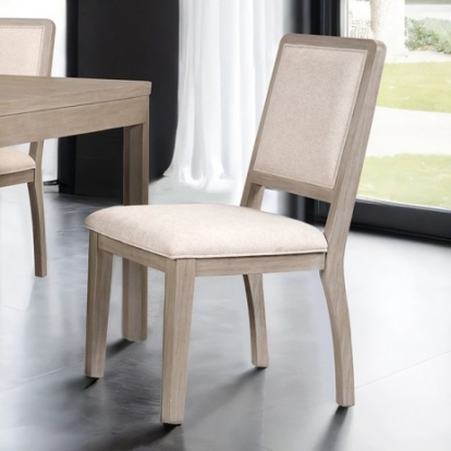 Furniture of America Belize Modern Engineered with Wood Oak Veneer Solid Rubberwood Gray Side Chair (2-Ctn) Model FM39016AK-SC-2PK