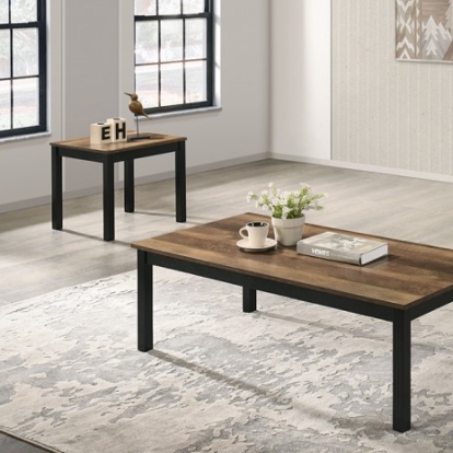 Furniture Of America Findlay Contemporary Engineered Wood, Paper, Rubberwood Brown 3 Pc. Table Set | FM42900BR-3PK