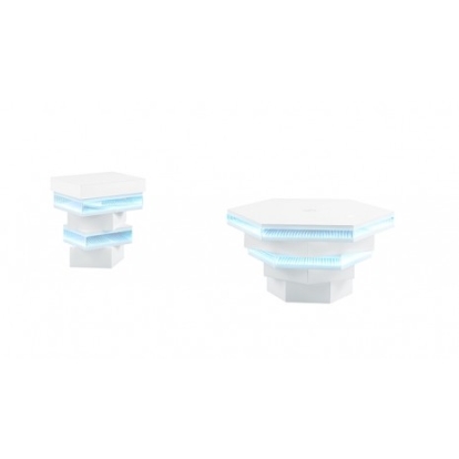 Furniture Of America Anwar Contemporary Engineered Wood White Rectangular Cocktail Table | FM47010WH-C